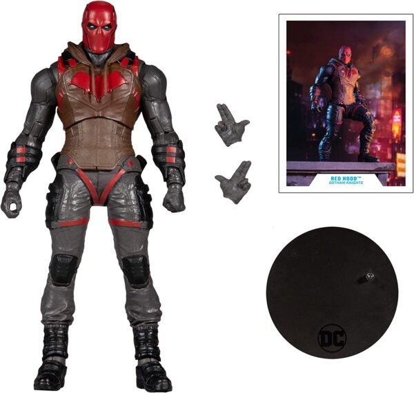 McFarlane Toys, DC Gaming 7-inch Red Hood Action Figure with 22 Moving Parts, Collectible DC Gotham Knights Game Figure with Stand Base and Unique Collectible Character Card – Ages 12+